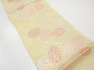 正絹　紗　萩模様織り出し　夏用袋帯